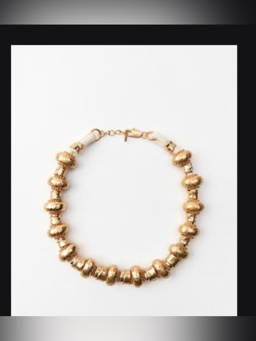 Zara Cord Metal Piece Necklace